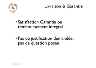 ©NouvelleCarriere
Livraison & Garantie
• Satisfaction Garantie ou
remboursement intégral
• Pas de justiﬁcation demandée,
pas de question posée
 