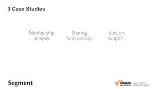 Version
support.
Sharing
functionality.
Membership
analysis.
3 Case Studies
 