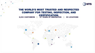 © Yokogawa Electric Corporation
THE WORLD’S MOST TRUSTED AND RESPECTED COMPANY FOR TESTING,
INSPECTION, AND CERTIFICATION.
8,000 CUSTOMERS 57 YEARS OF INNOVATION 59 LOCATIONS| |
 