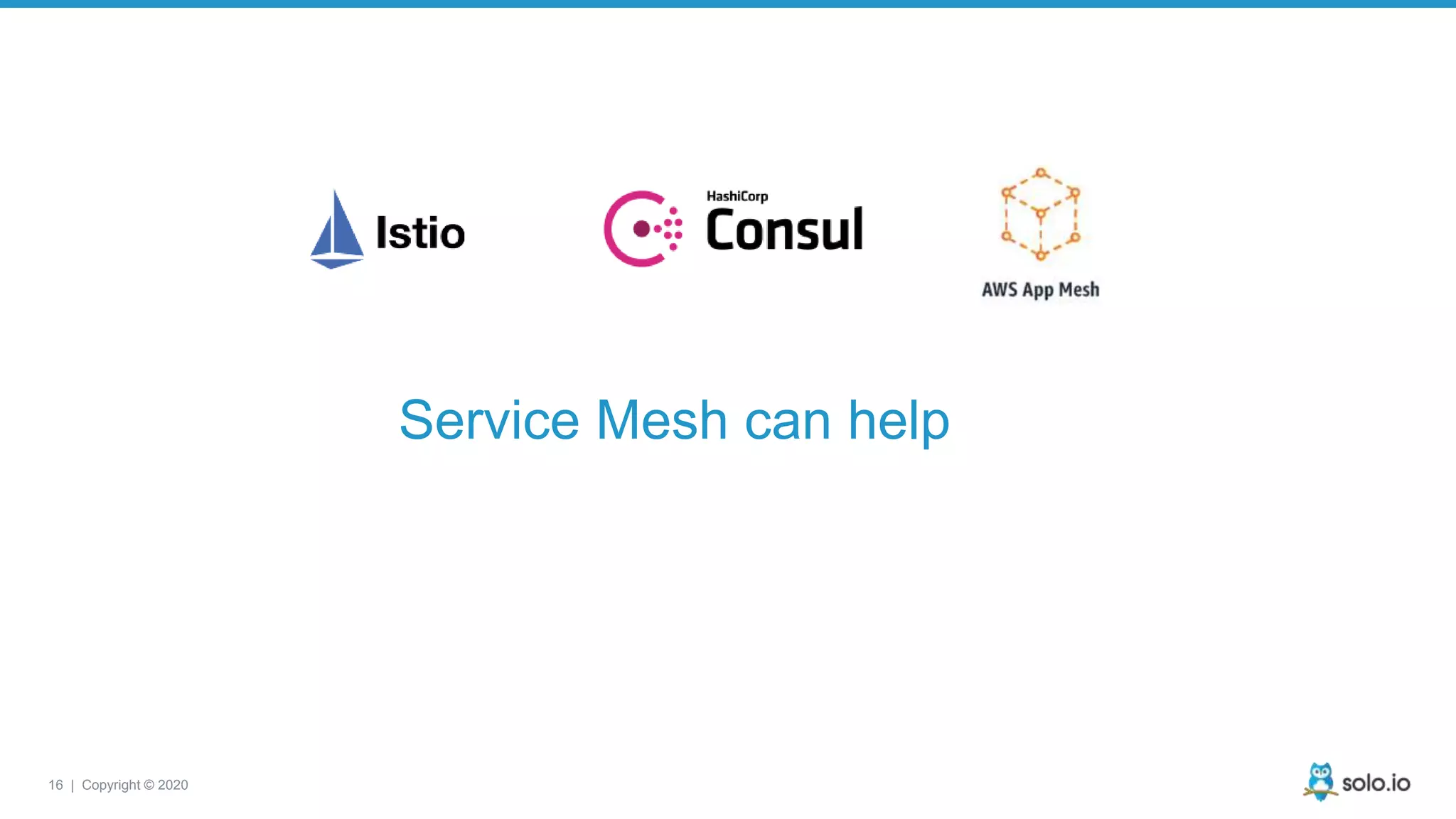 16 | Copyright © 2020 Service Mesh can help 