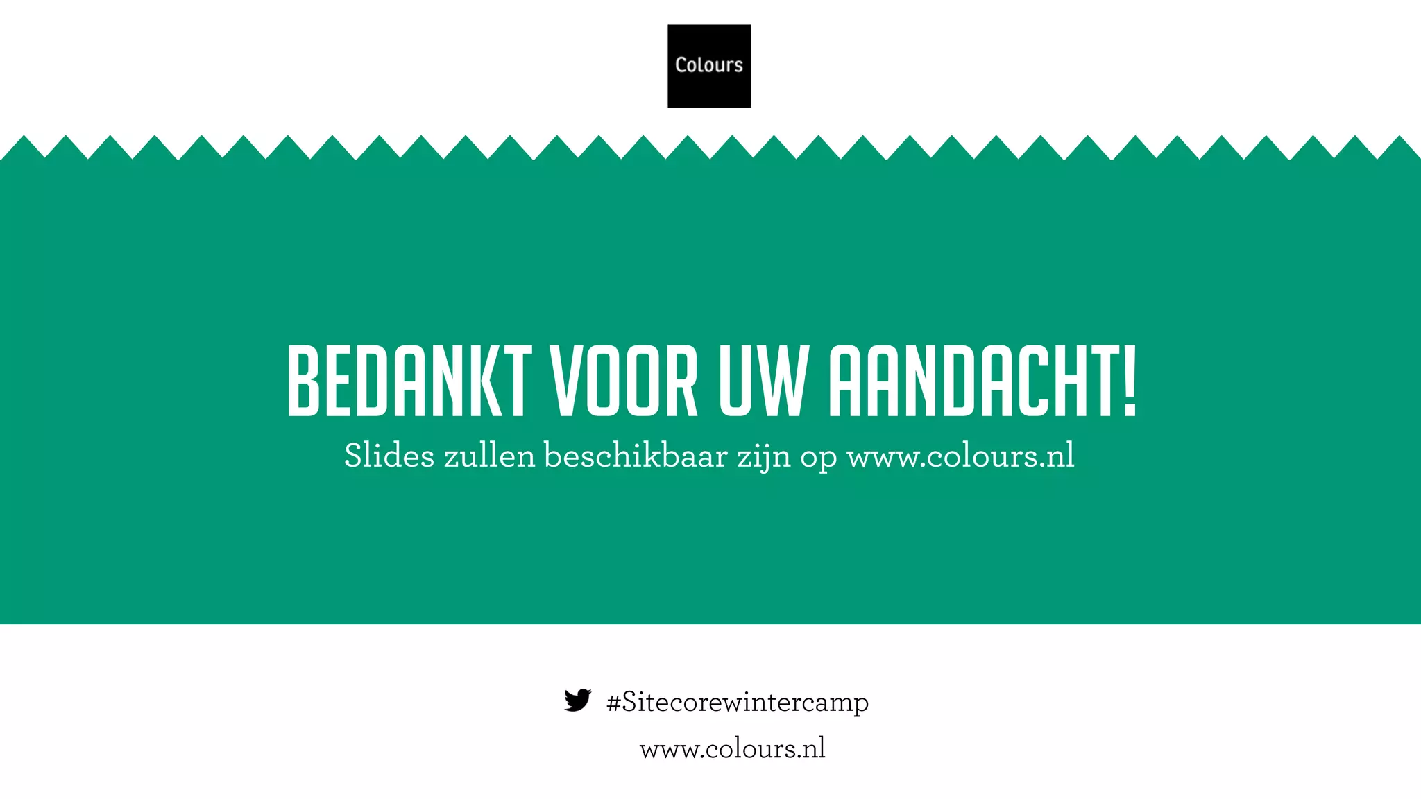 Bedankt voor uw aandacht!
 