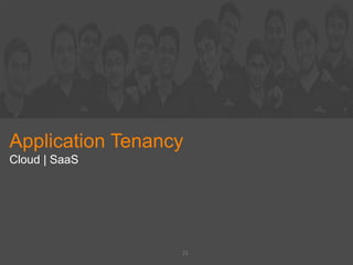 Application Tenancy
Cloud | SaaS
21
 