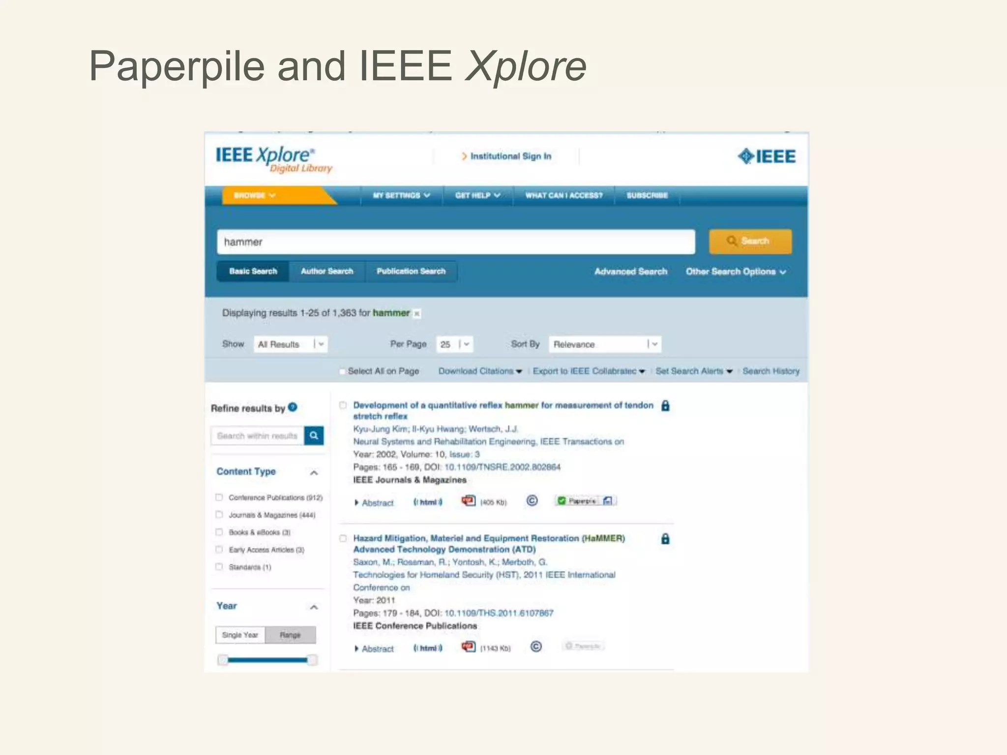 Paperpile and IEEE Xplore
 