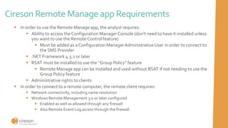 The Remote Manage App for Configuration Manager Webinar! | PPTX