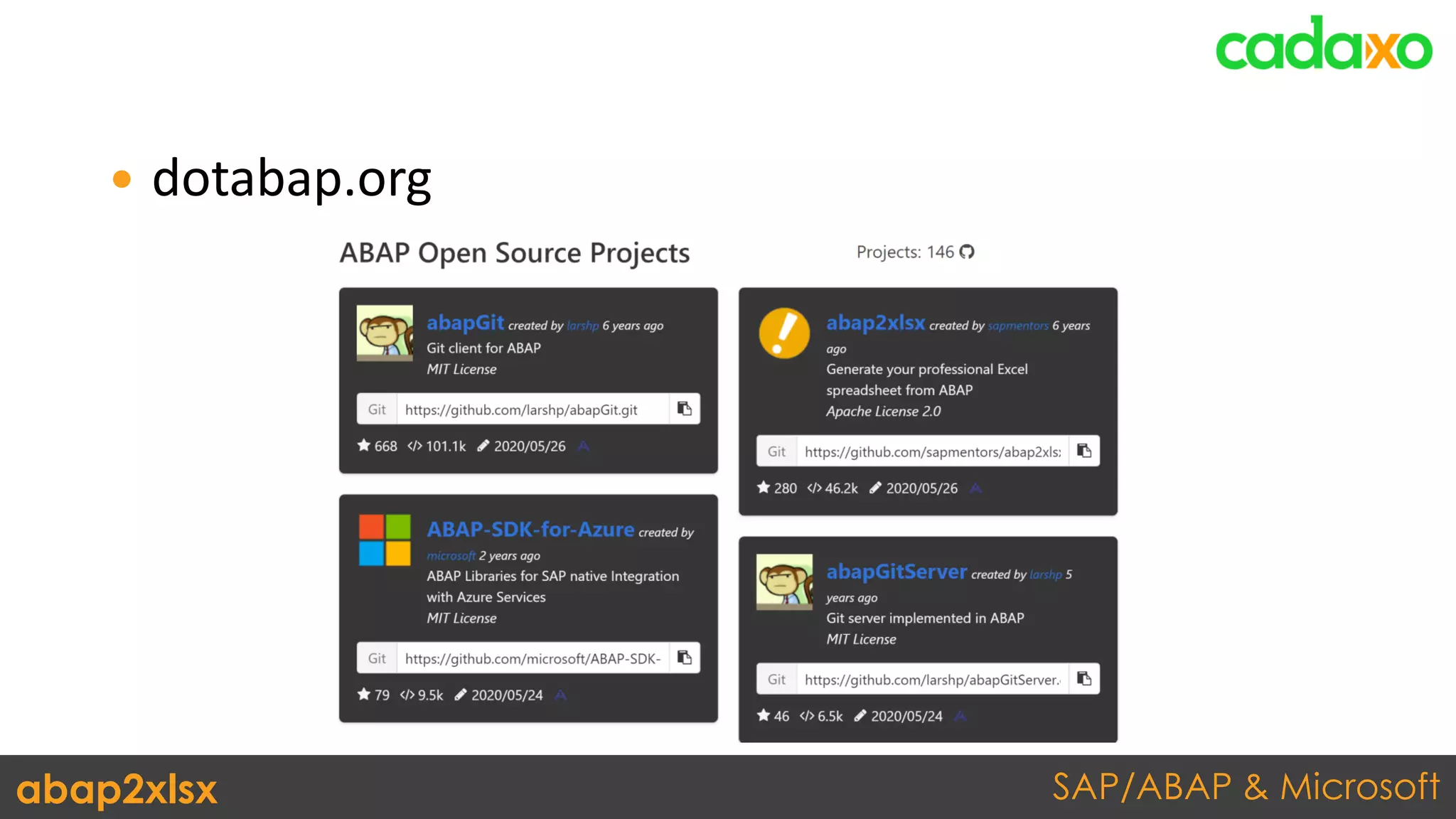 SAP/ABAP & Microsoftabap2xlsx
 dotabap.org
 