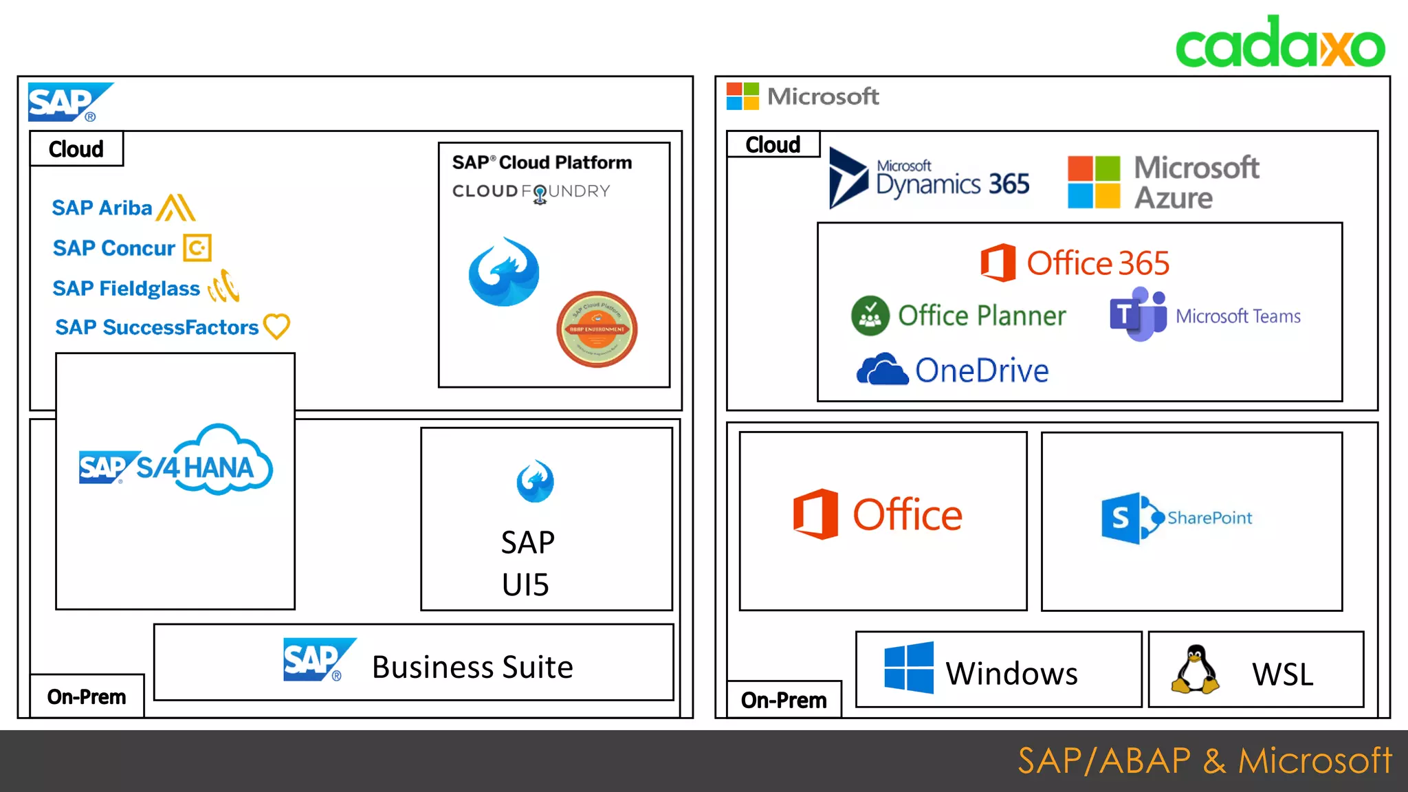 SAP/ABAP & Microsoft
Windows WSLBusiness Suite
SAP
UI5
 