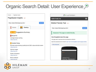 Organic Search Detail: User Experience
17
 