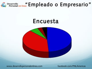 Encuesta
www.desarrollopersonalenlinea.com facebook.com/PNLAmericas
“Empleado o Empresario”
 