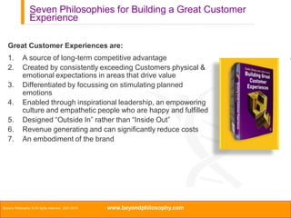 Seven Philosophies to build a great customer experience | PDF