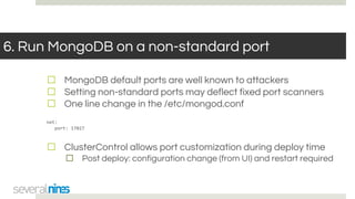 Webinar slides: How to Secure MongoDB with ClusterControl