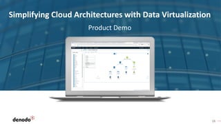 11
Simplifying Cloud Architectures with Data Virtualization
Product Demo
 