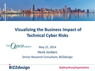 Visualizing the Business Impact of
Technical Cyber Risks
May 21, 2014
Henk Jonkers
Senior Research Consultant, BiZZdesign
 