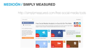 MEDICIÓN / SIMPLY MEASURED
http://simplymeasured.com/free-social-media-tools

#FormaciónEBusiness

 