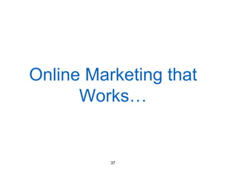 Online Marketing that
Works…
37
 