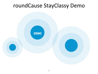 roundCause	
  StayClassy	
  Demo	
  	
  

DEMO

23	
  

 
