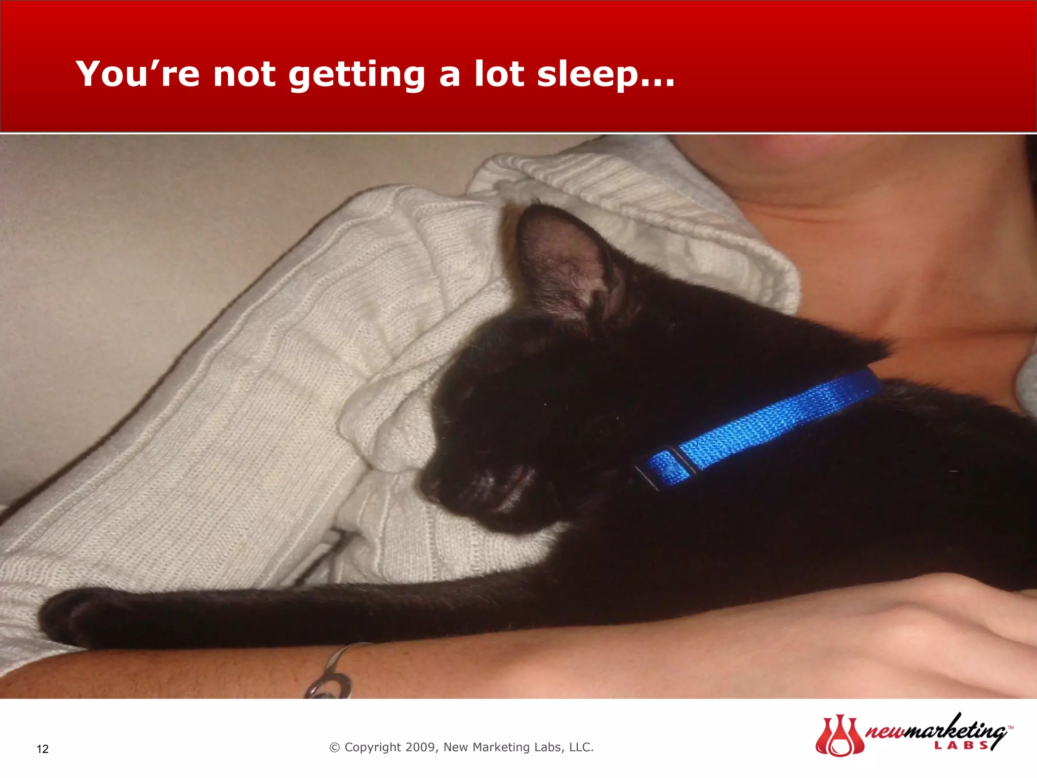 You’re not getting a lot sleep... © Copyright 2009, New Marketing Labs, LLC. 