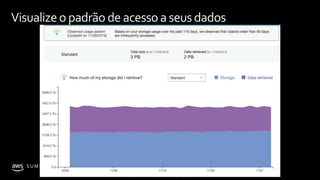© 2019, Amazon Web Services, Inc. or its affiliates. All rights reserved.
S U M M I T
Visualizeo padrão de acessoaseusdados
 