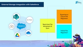 External Storage Integration with Salesforce
Real-time File
Movement &
Sync
Initial File
Migration
Experience
Cloud File
Migration
 