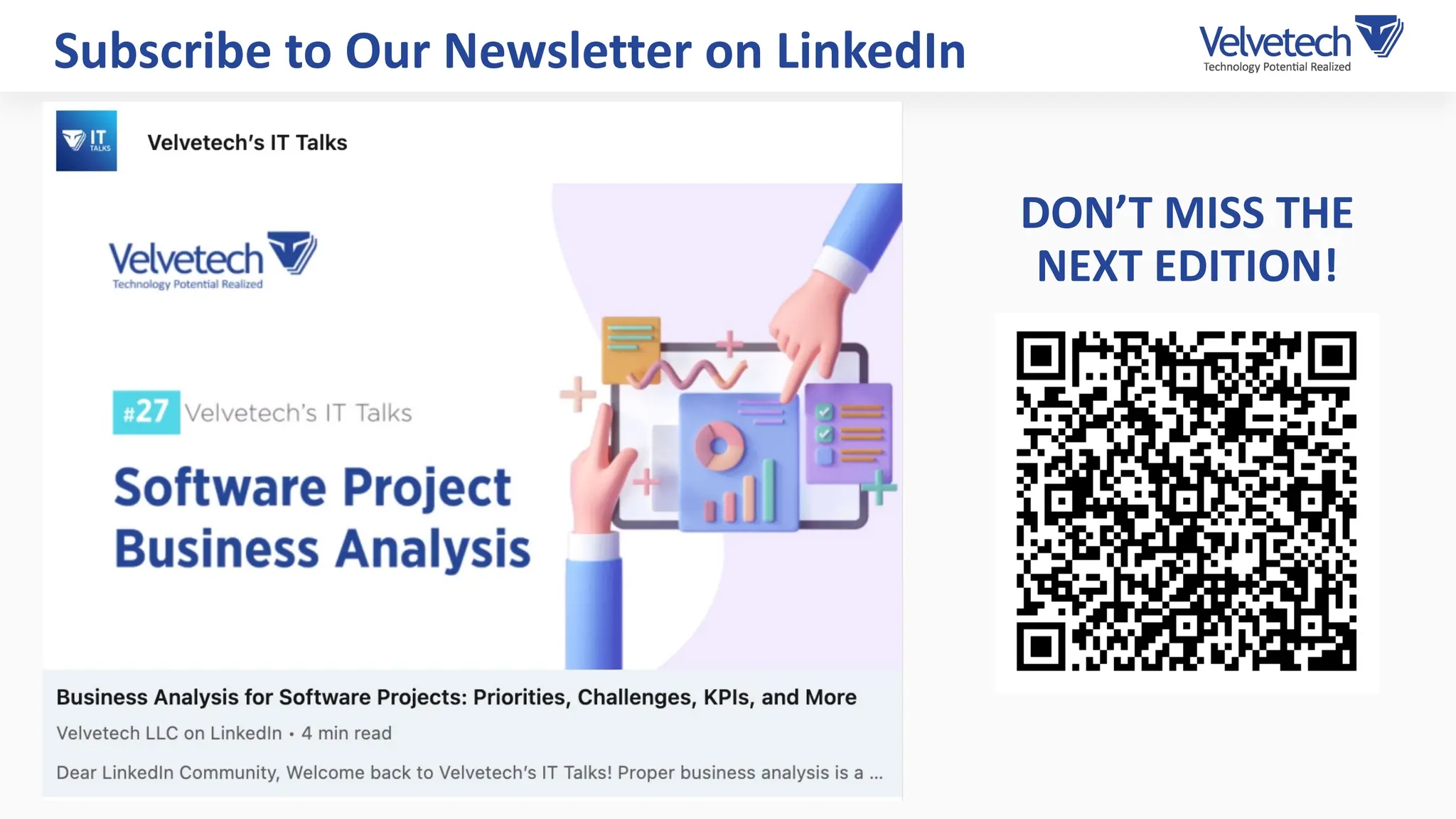 Subscribe to Our Newsletter on LinkedIn
DON’T MISS THE
NEXT EDITION!
 