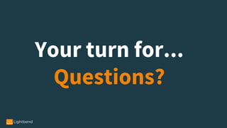 Your turn for...
Questions?
 