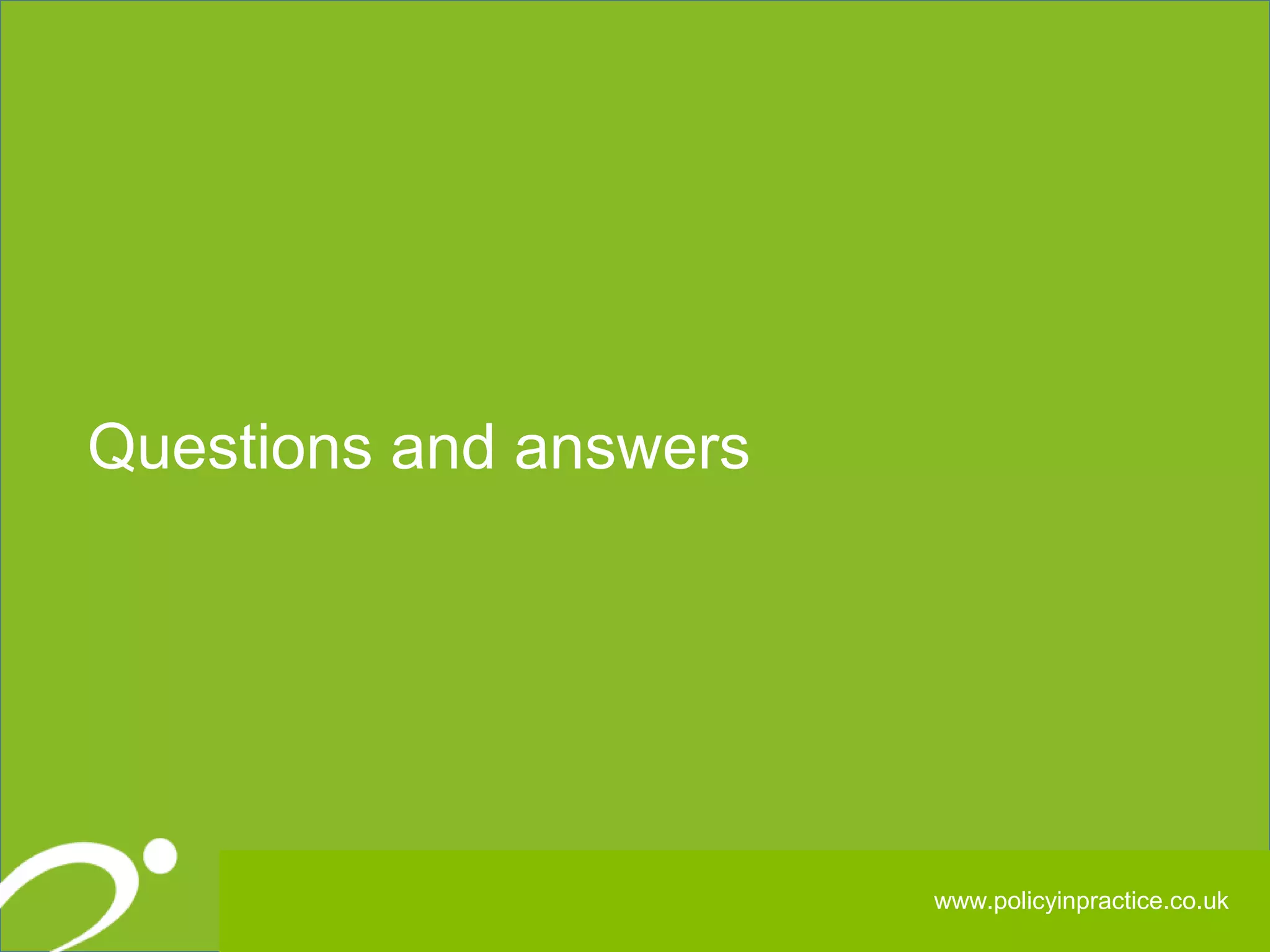 303030
Questions and answers
www.policyinpractice.co.uk
 