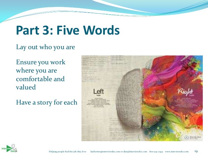 Webinar tell me about yourself 3-28-12