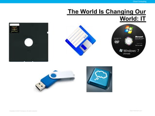 Cloud Computing




                                                    The World Is Changing Our
                                                                     World: IT




Copyright © 2012 ITpreneurs. All rights reserved.                       www.ITpreneurs.com
 