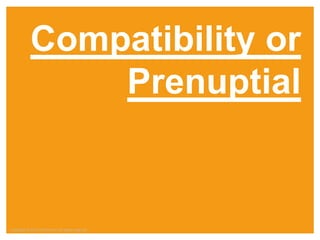 Compatibility or
                 Prenuptial


Copyright © 2012 ITpreneurs. All rights reserved.
    Copyright © 2012 ITpreneurs. All rights reserved.   www.ITpreneurs.com
 