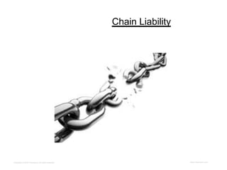 Chain Liability




Copyright © 2012 ITpreneurs. All rights reserved.                     www.ITpreneurs.com
 