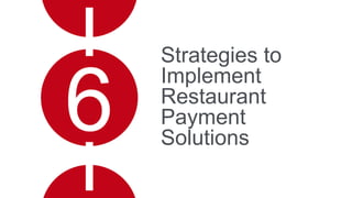 Strategies to
Implement
Restaurant
Payment
Solutions
6
 