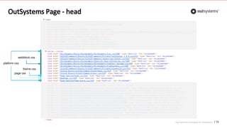 Top front-end techniques for OutSystems
OutSystems Page - head
12
webblock css
platform css
theme css
page css
 