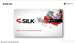 Top front-end techniques for OutSystems
Great UIs
71
See webinar: http://goo.gl/3D2Xqm
 