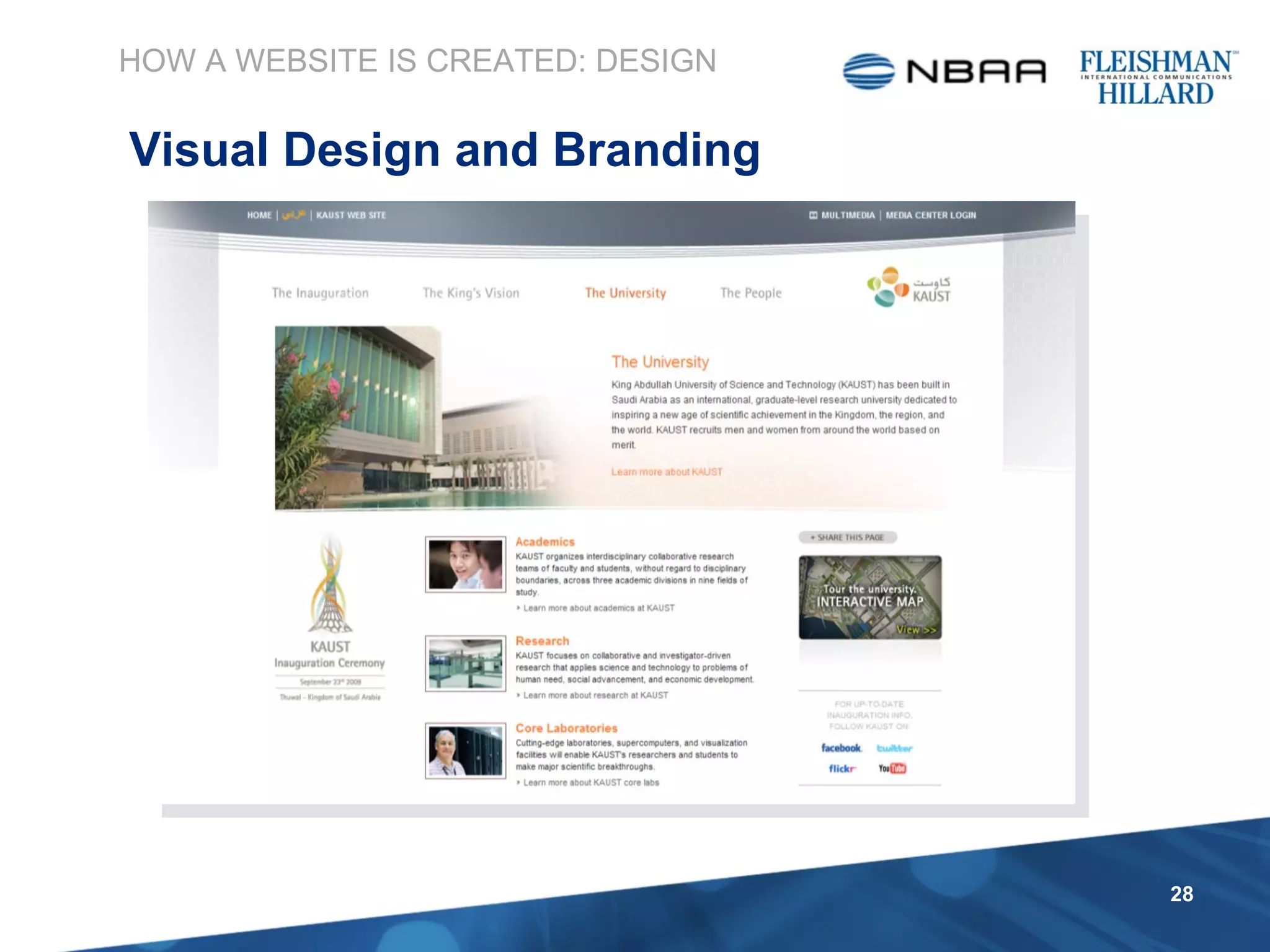 HOW A WEBSITE IS CREATED: DESIGN Visual Design and Branding 