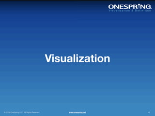 Visualization



© 2009 OneSpring LLC. All Rights Reserved.       www.onespring.net   14
 