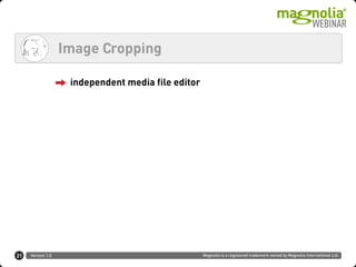 Version 1.0 Magnolia is a registered trademark owned by Magnolia International Ltd.
Image Cropping
21
independent media file editor
 