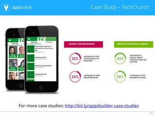 25
Case Study – TechCrunch
For more case studies: http://bit.ly/appsbuilder-case-studies
 