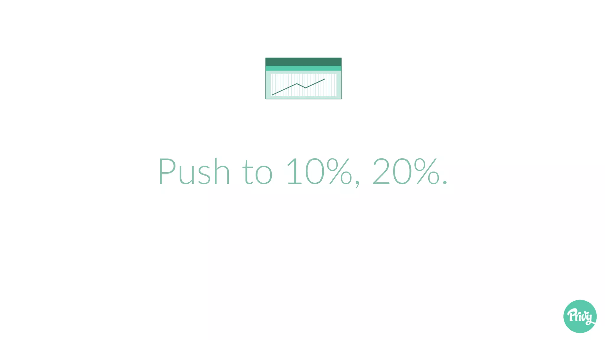 Push to 10%, 20%.
 