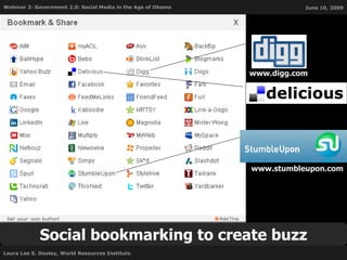 Social bookmarking to create buzz www.digg.com www.stumbleupon.com 