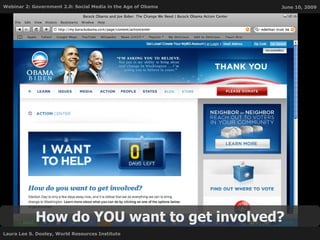 How do YOU want to get involved? 