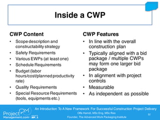Advanced Work Packaging (AWP): An Illustration of the Mortar Concept(c ...