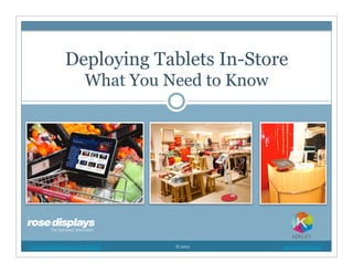 Deploying Tablets In-Store
                      What You Need to Know




                 TM




www.rosedisplays.com/digital    © 2012        www.kokley.com
 