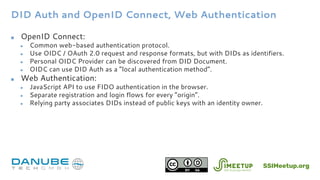 Introduction to DID Auth for SSI with Markus Sabadello | PDF