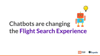 Chatbots are changing
the Flight Search Experience
 