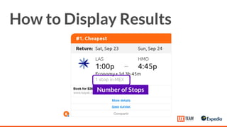 How to Display Results
Number of Stops
 