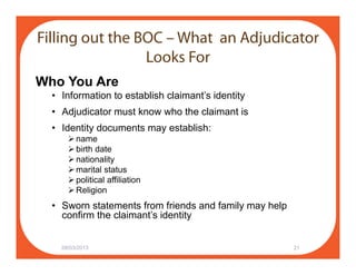 The New Basis of Claim Form (BOC) for Refugee Claims | PDF