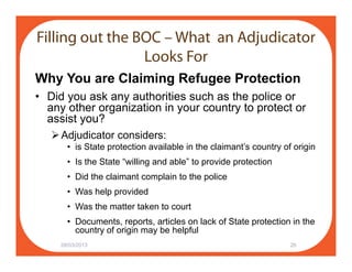 The New Basis of Claim Form (BOC) for Refugee Claims | PDF