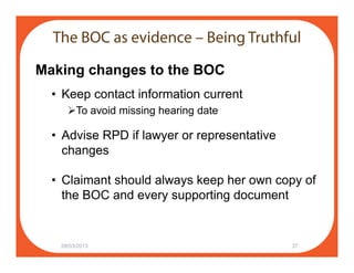 The New Basis of Claim Form (BOC) for Refugee Claims | PDF