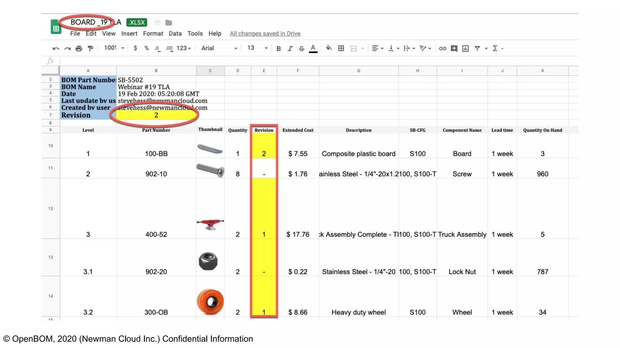 © OpenBOM, 2020 (Newman Cloud Inc.) Confidential Information
 