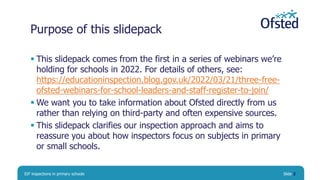 Purpose of this slidepack
 This slidepack comes from the first in a series of webinars we’re
holding for schools in 2022....