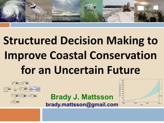 Brady J. Mattsson
brady.mattsson@gmail.com
Structured Decision Making to
Improve Coastal Conservation
for an Uncertain Future
 